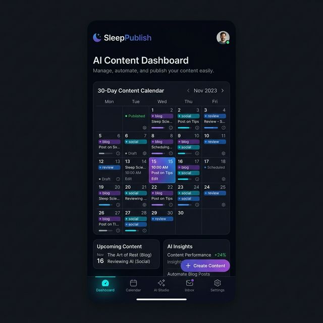 SleepPublish screenshot 1