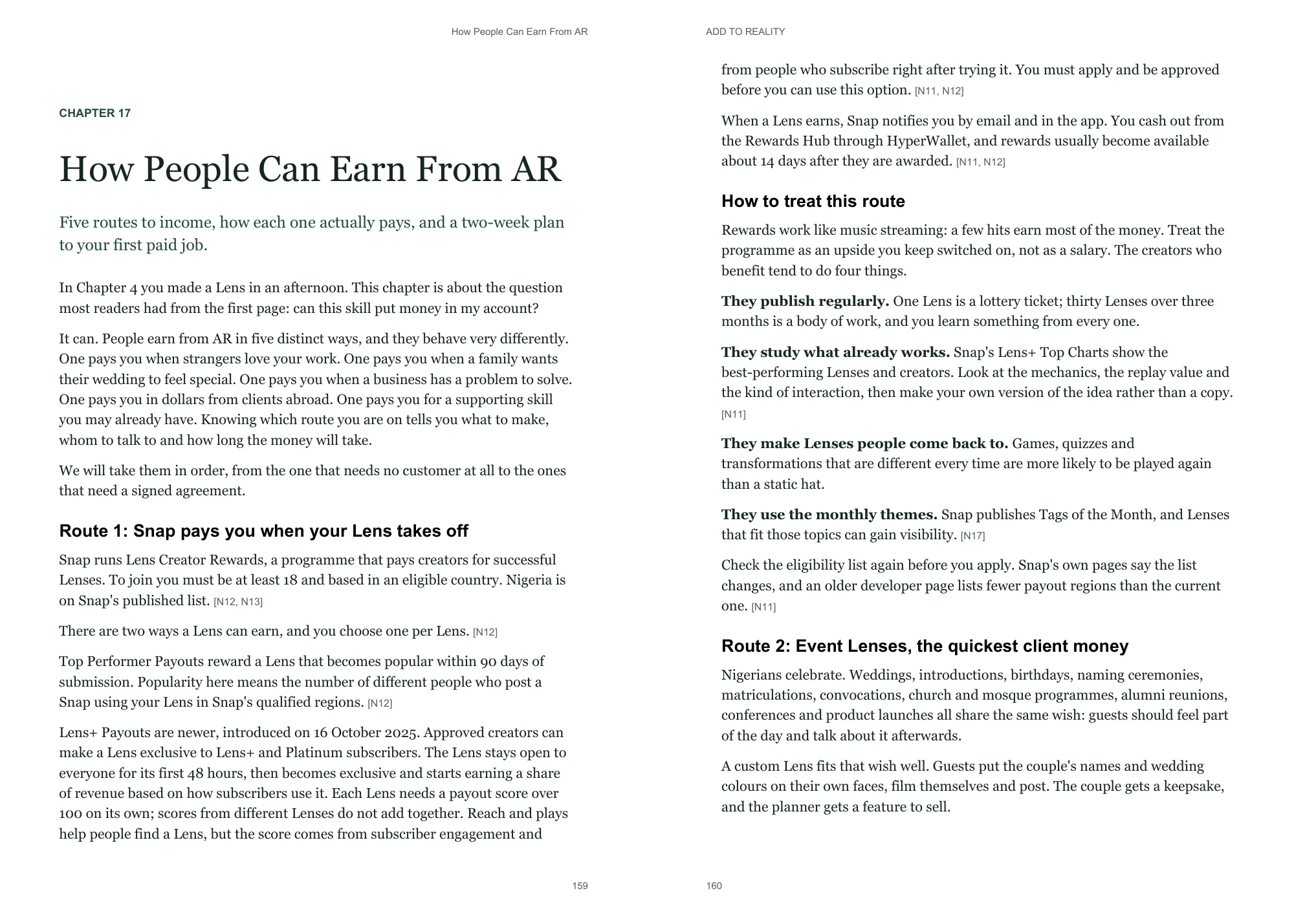 Chapter 17, How People Can Earn From AR