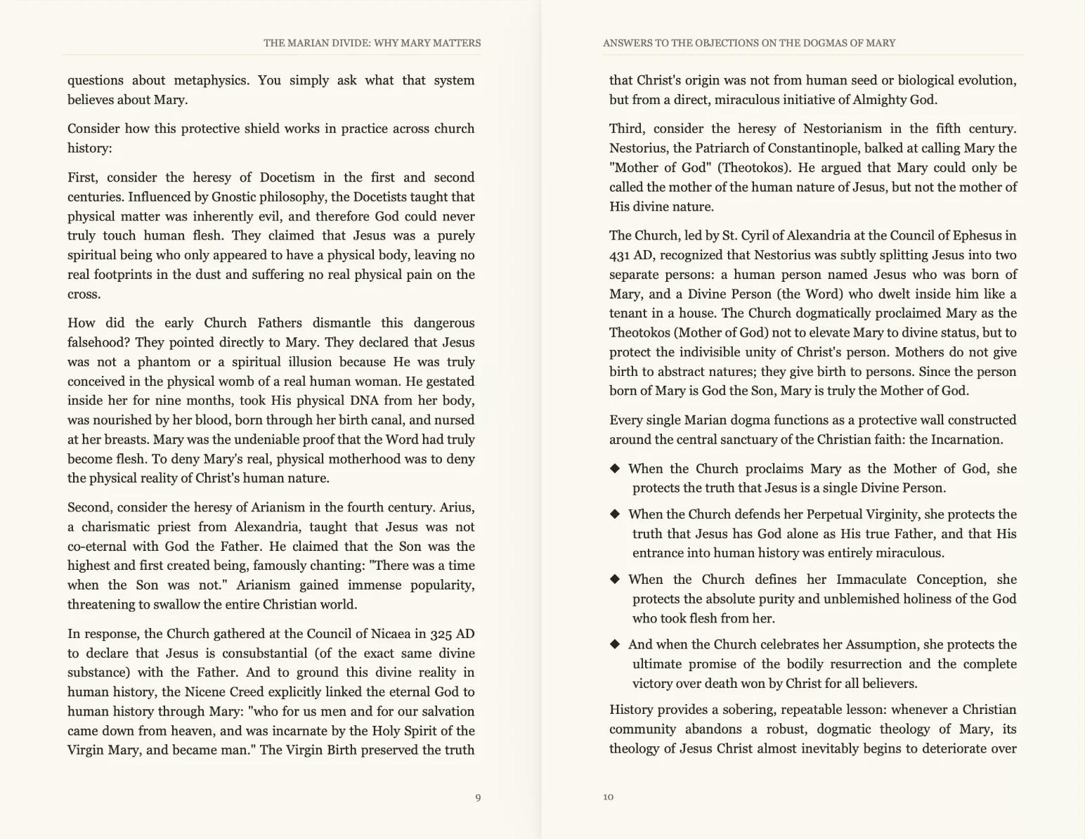 Chapter 1 pages on Docetism, Arianism and Nestorianism