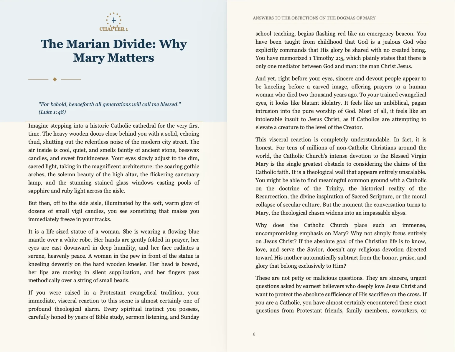 Chapter 1, The Marian Divide: Why Mary Matters, opening pages