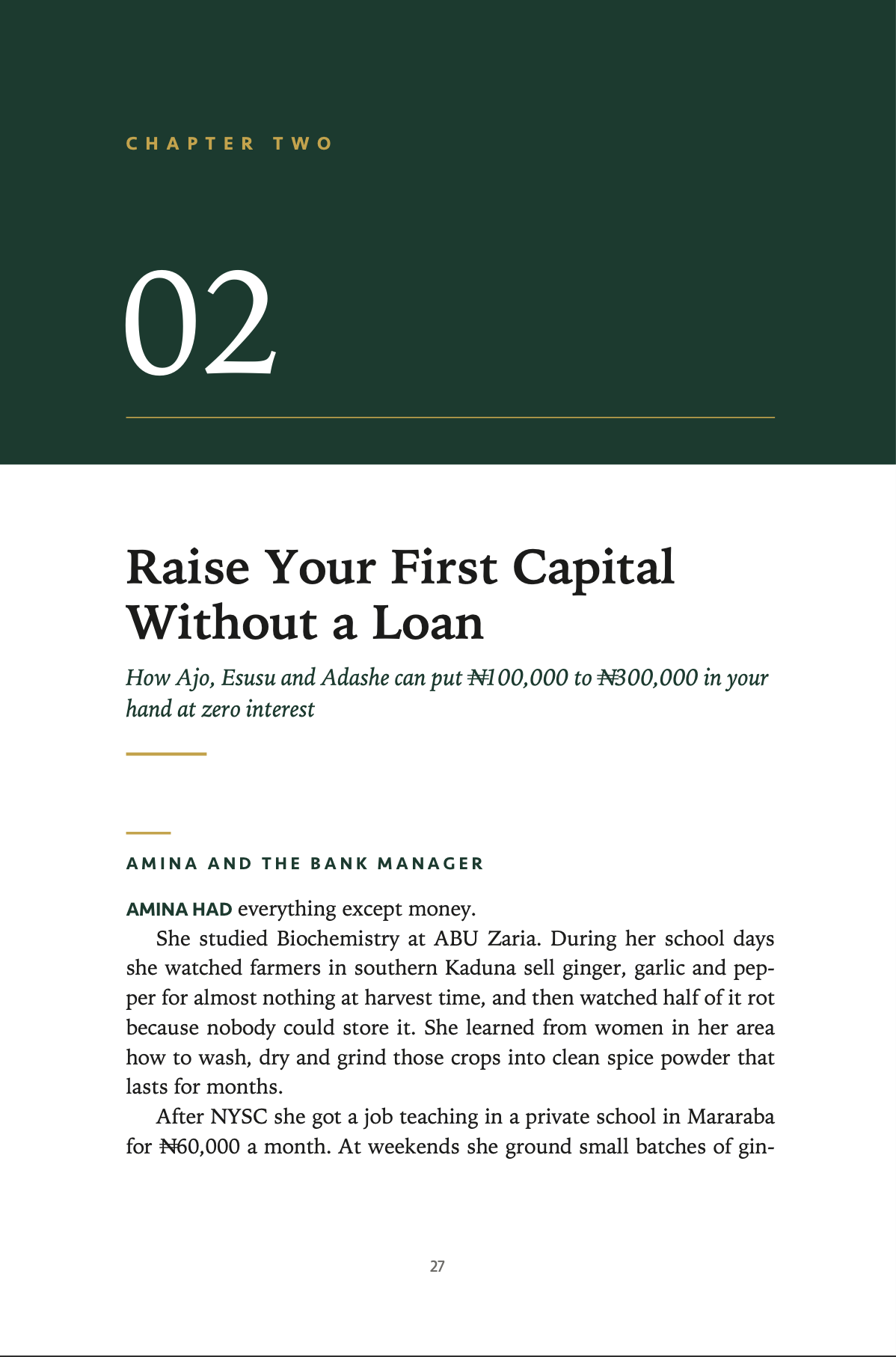 Chapter 2, Raise Your First Capital Without a Loan, opening page