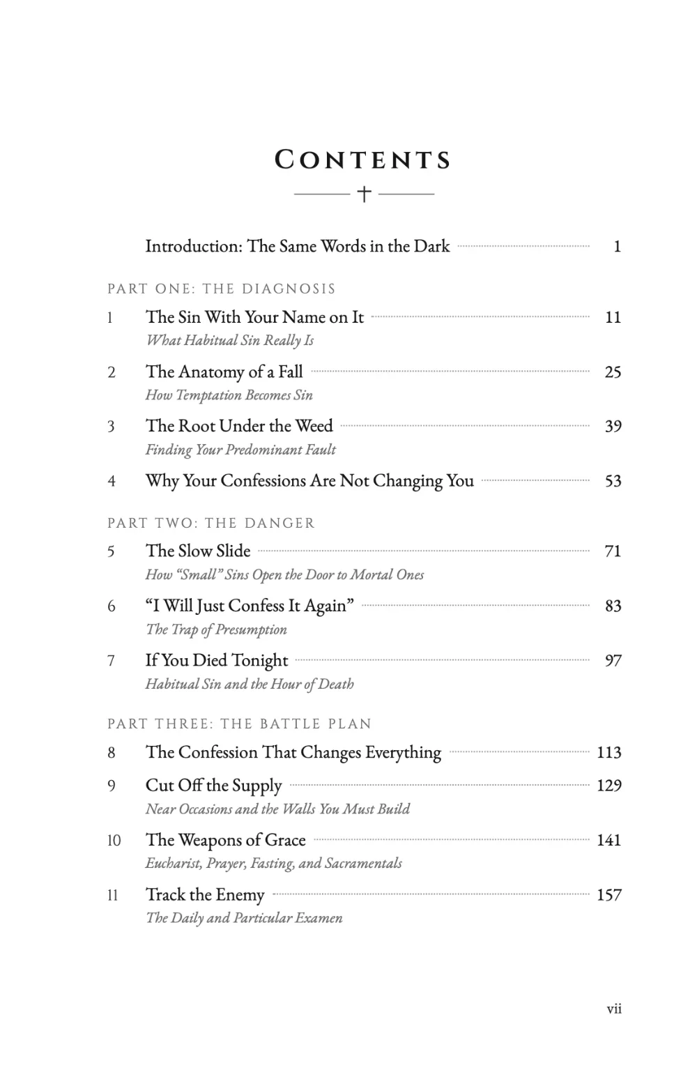 Table of contents: Introduction to Chapter 11