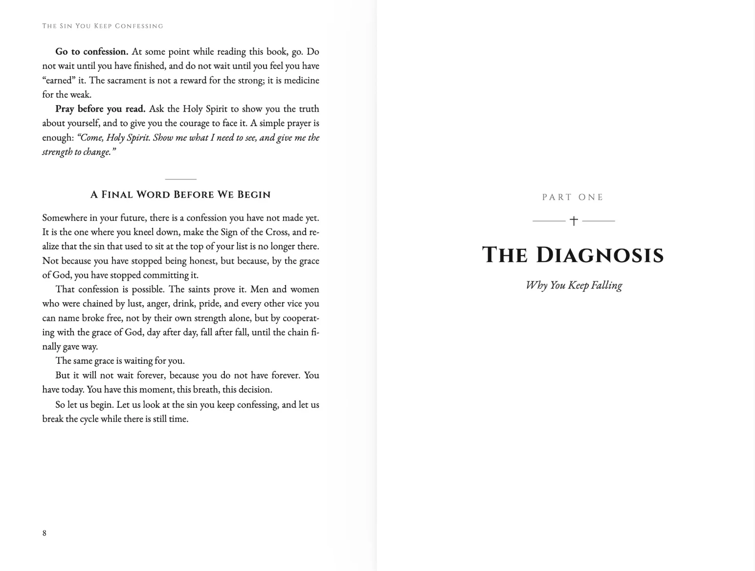 Introduction page A Final Word Before We Begin, and the Part One title page