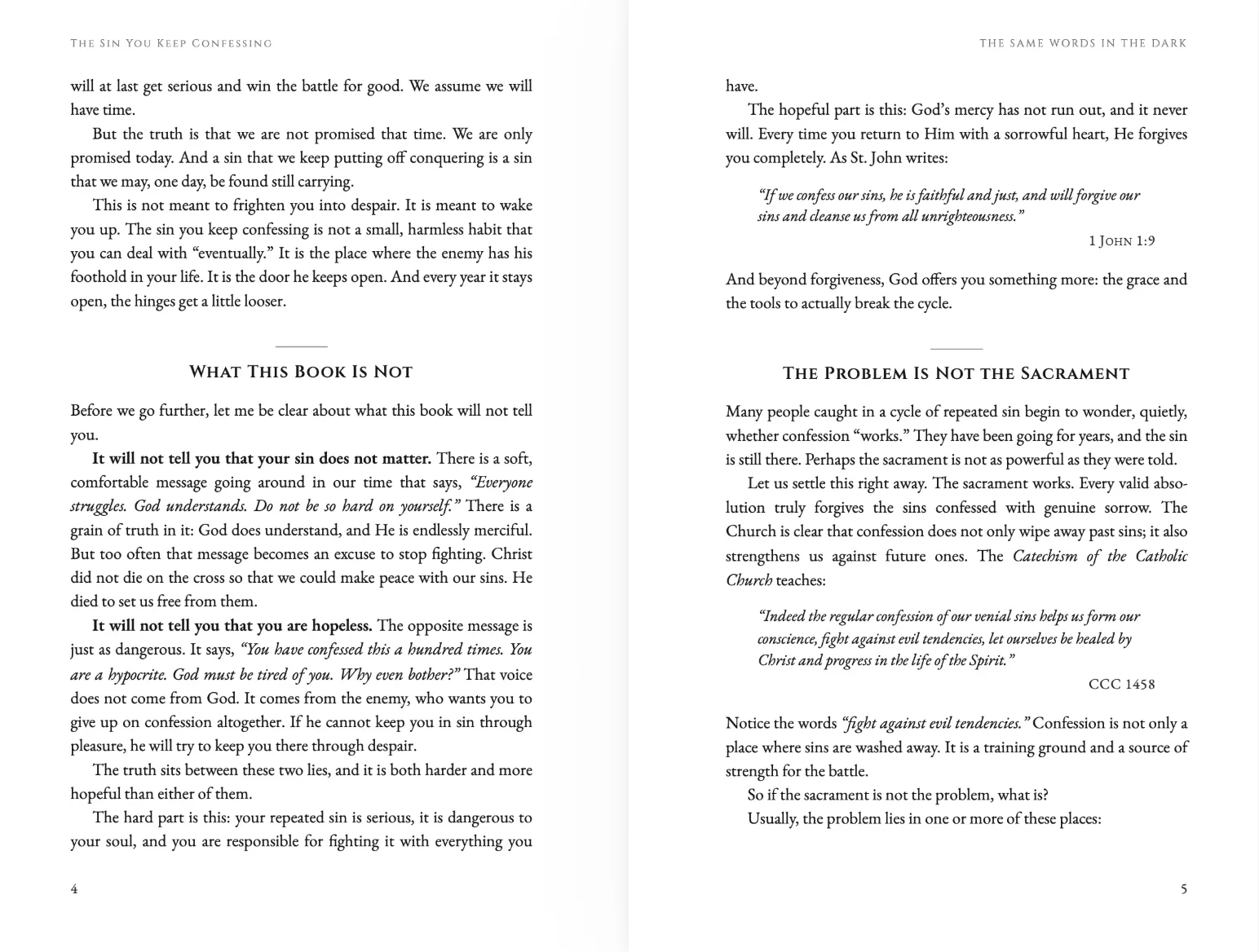 Introduction pages: What This Book Is Not, and The Problem Is Not the Sacrament